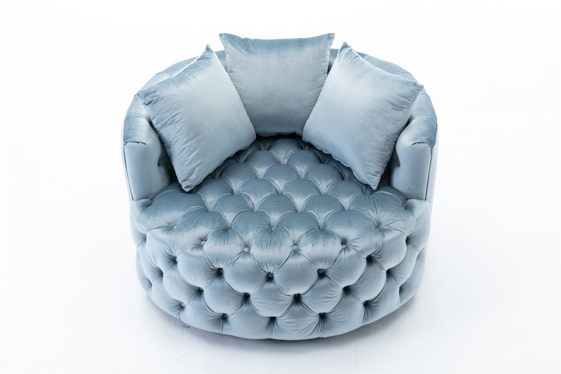 Luxury Button Tufted Round Leisure Chair - Homio Decor