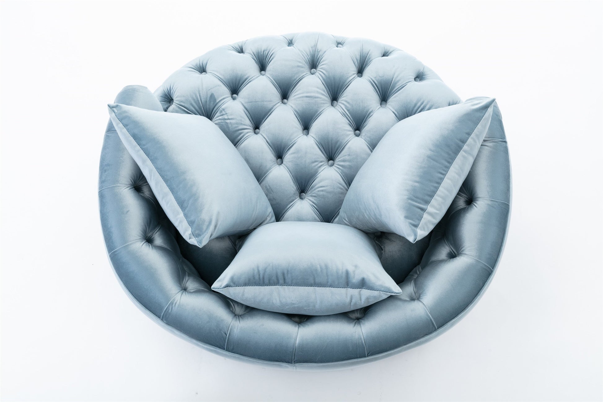 Luxury Button Tufted Round Leisure Chair - Homio Decor