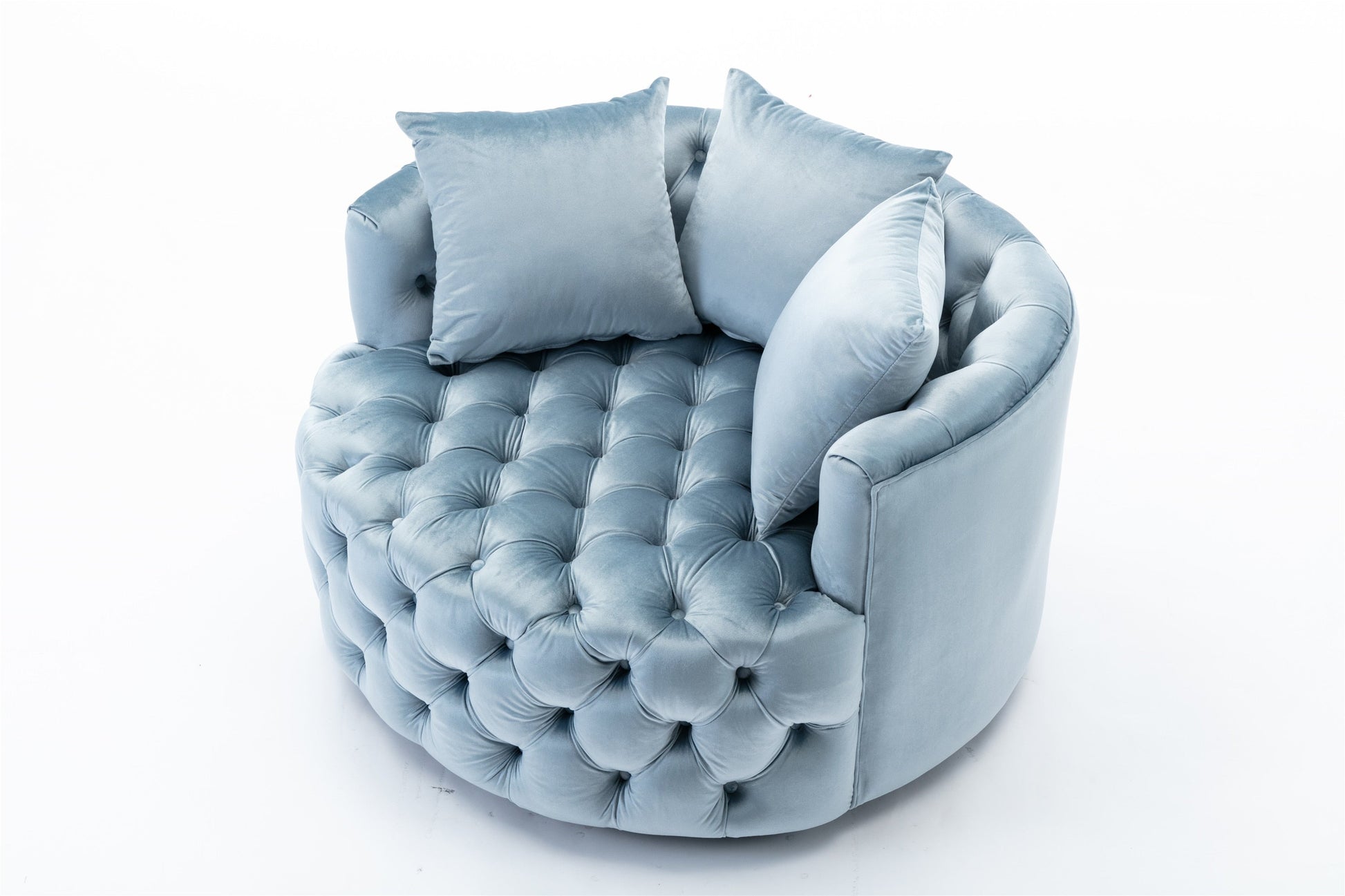 Luxury Button Tufted Round Leisure Chair - Homio Decor