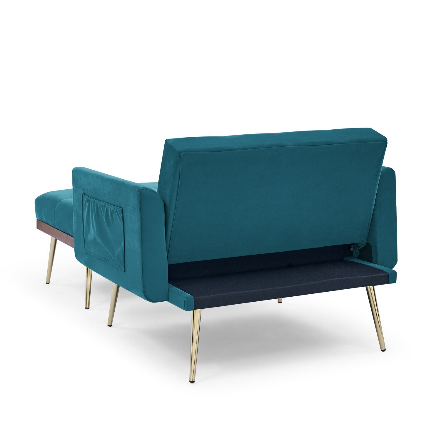 Recliner Velvet Sofa-Bed with Ottoman - Homio Decor