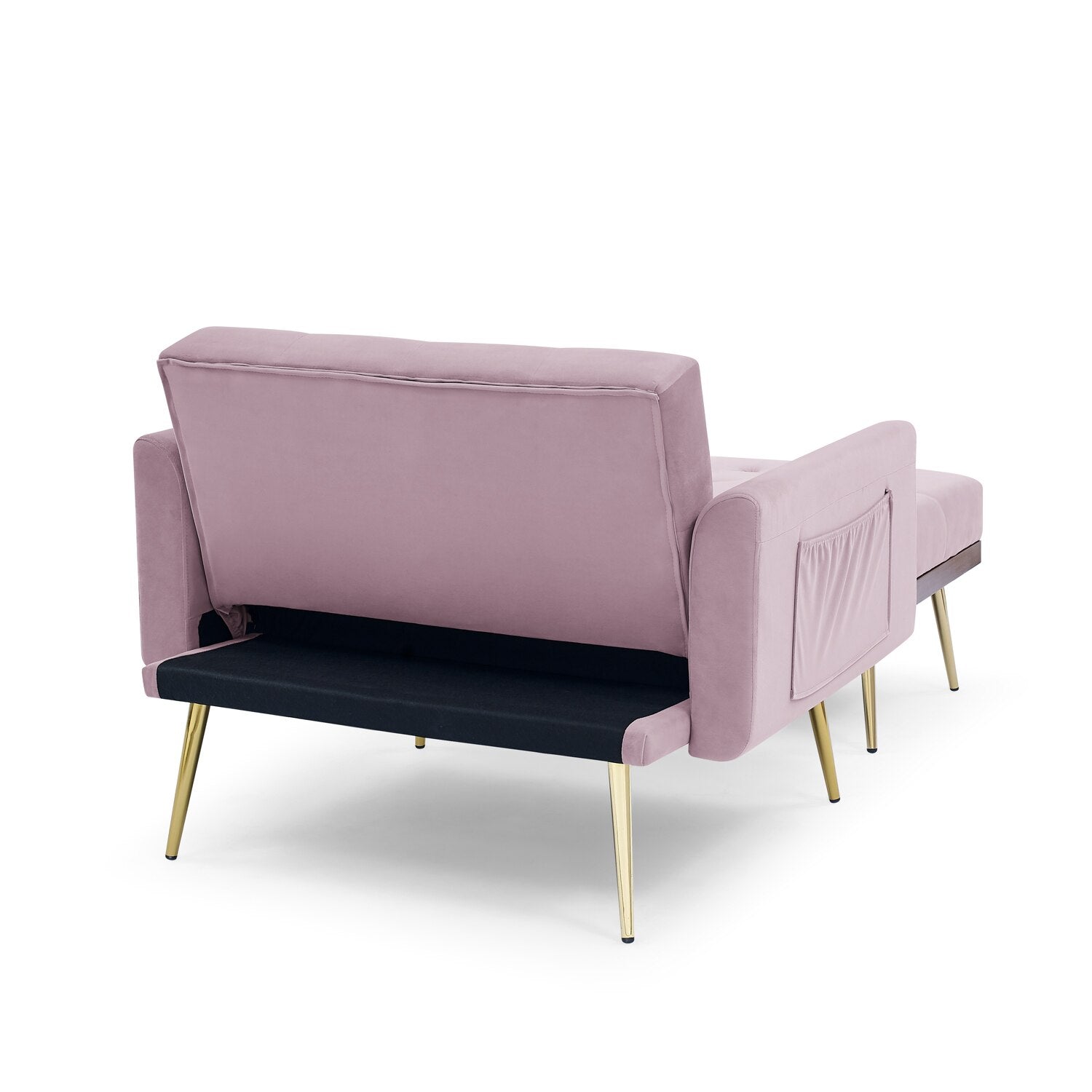 Recliner Velvet Sofa-Bed with Ottoman - Homio Decor