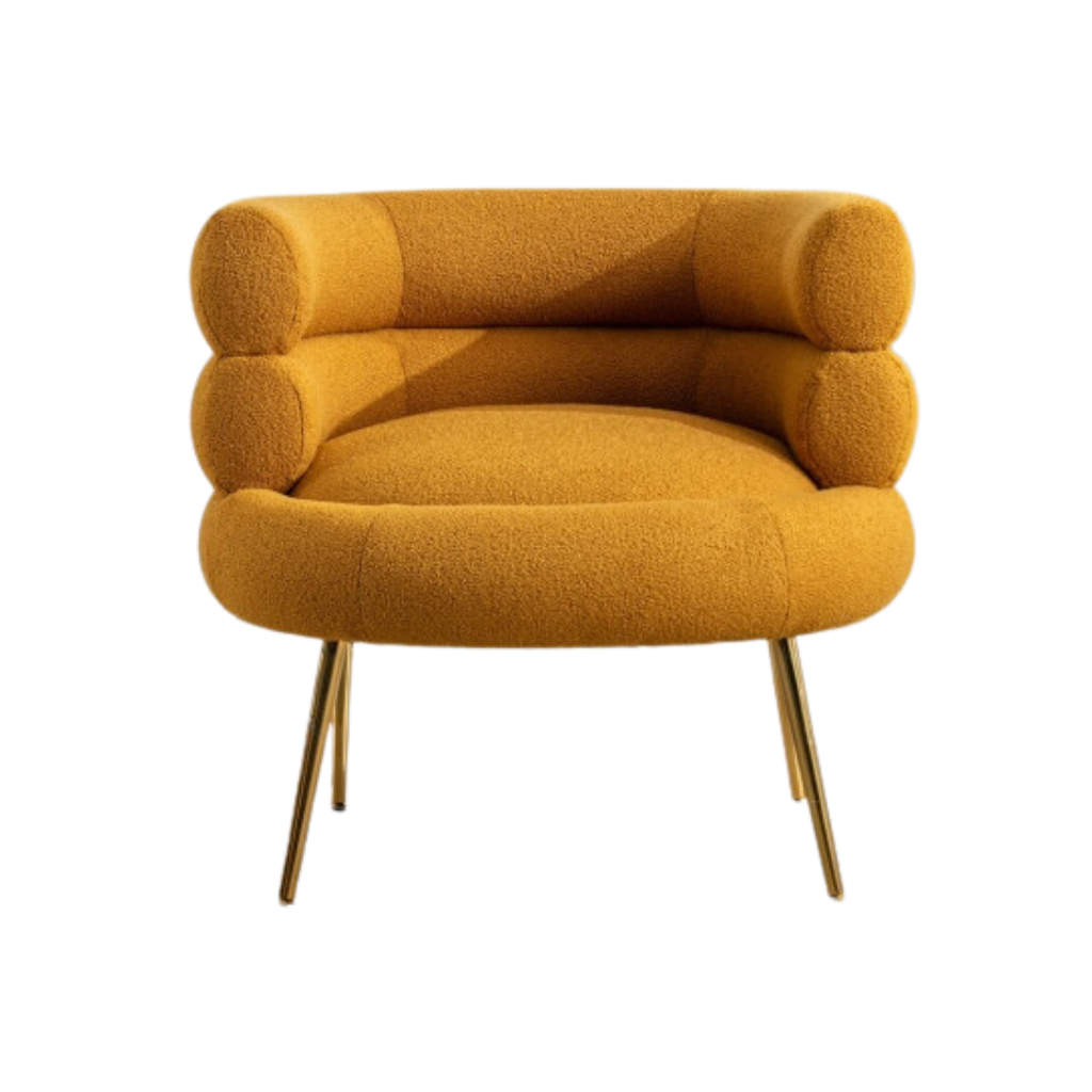 Teddy Dining Chair with Golden Feet - Homio Decor