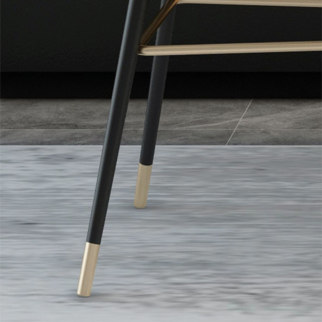 Luxury Button Tufted Leather Bar Stool - Homio Decor