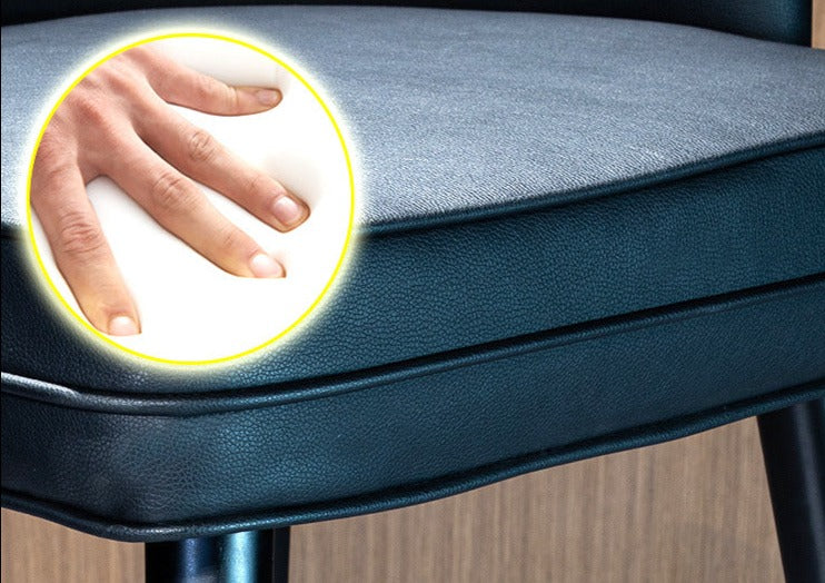 Luxury Button Tufted Leather Bar Stool - Homio Decor