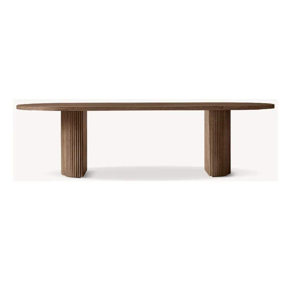 Homio Decor Ripple Design Dining Table (Slim Base Edition)