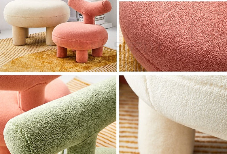 Small Lambswool Lounge Chair - Homio Decor