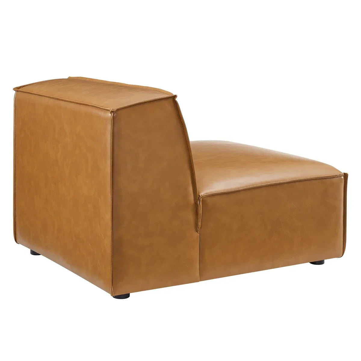 Homio Decor Vegan Leather Block Sofa