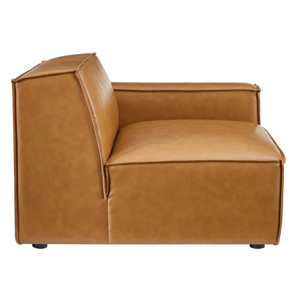 Homio Decor Vegan Leather Block Sofa