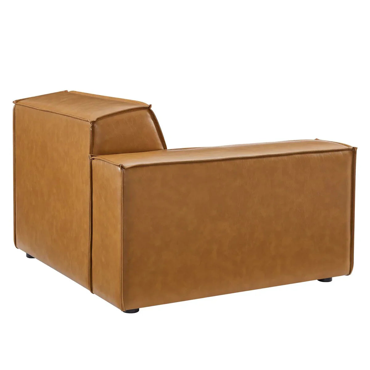Homio Decor Vegan Leather Block Sofa