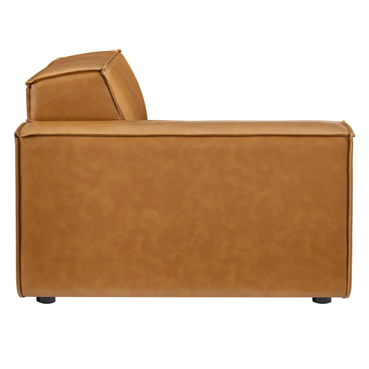 Homio Decor Vegan Leather Block Sofa