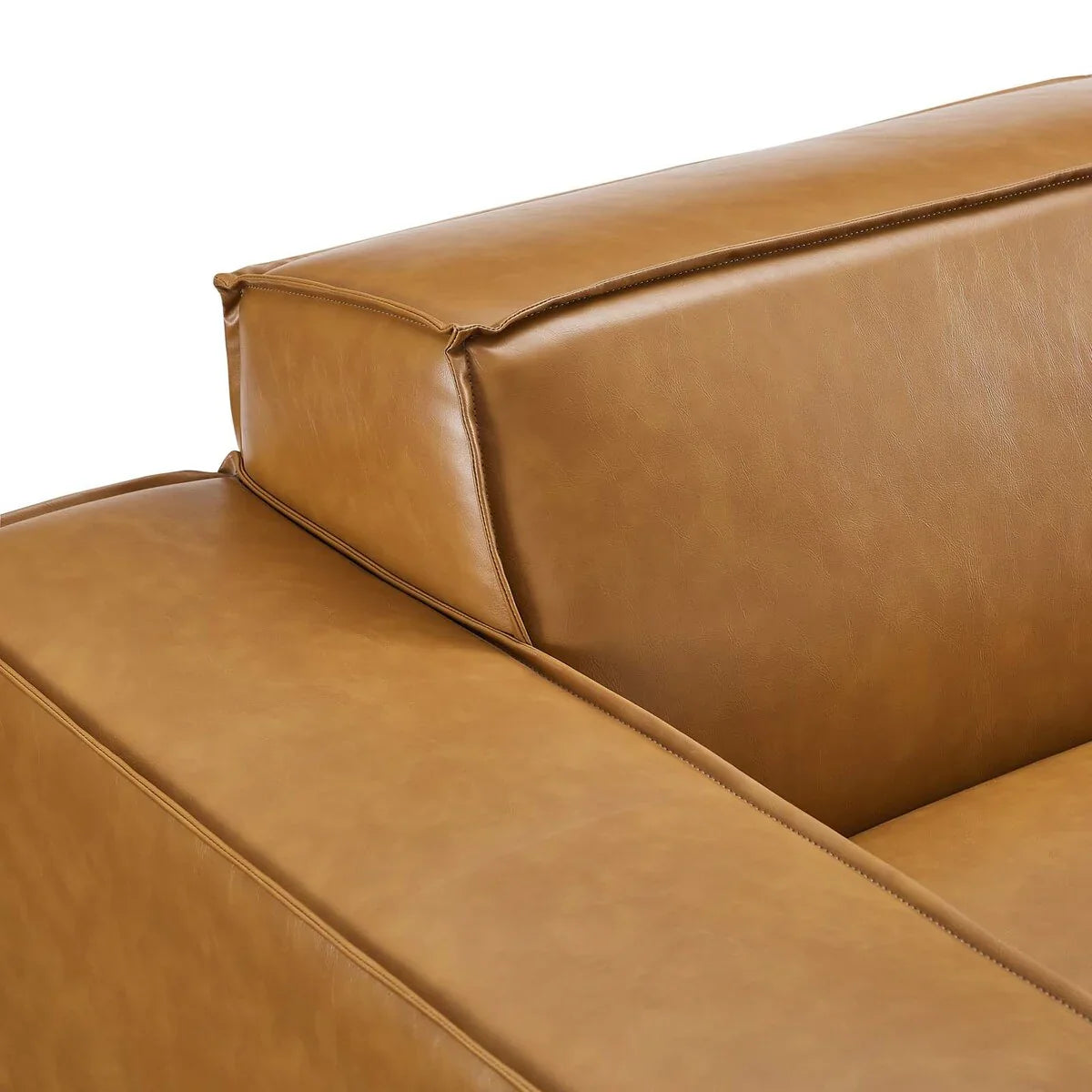 Homio Decor Vegan Leather Block Sofa