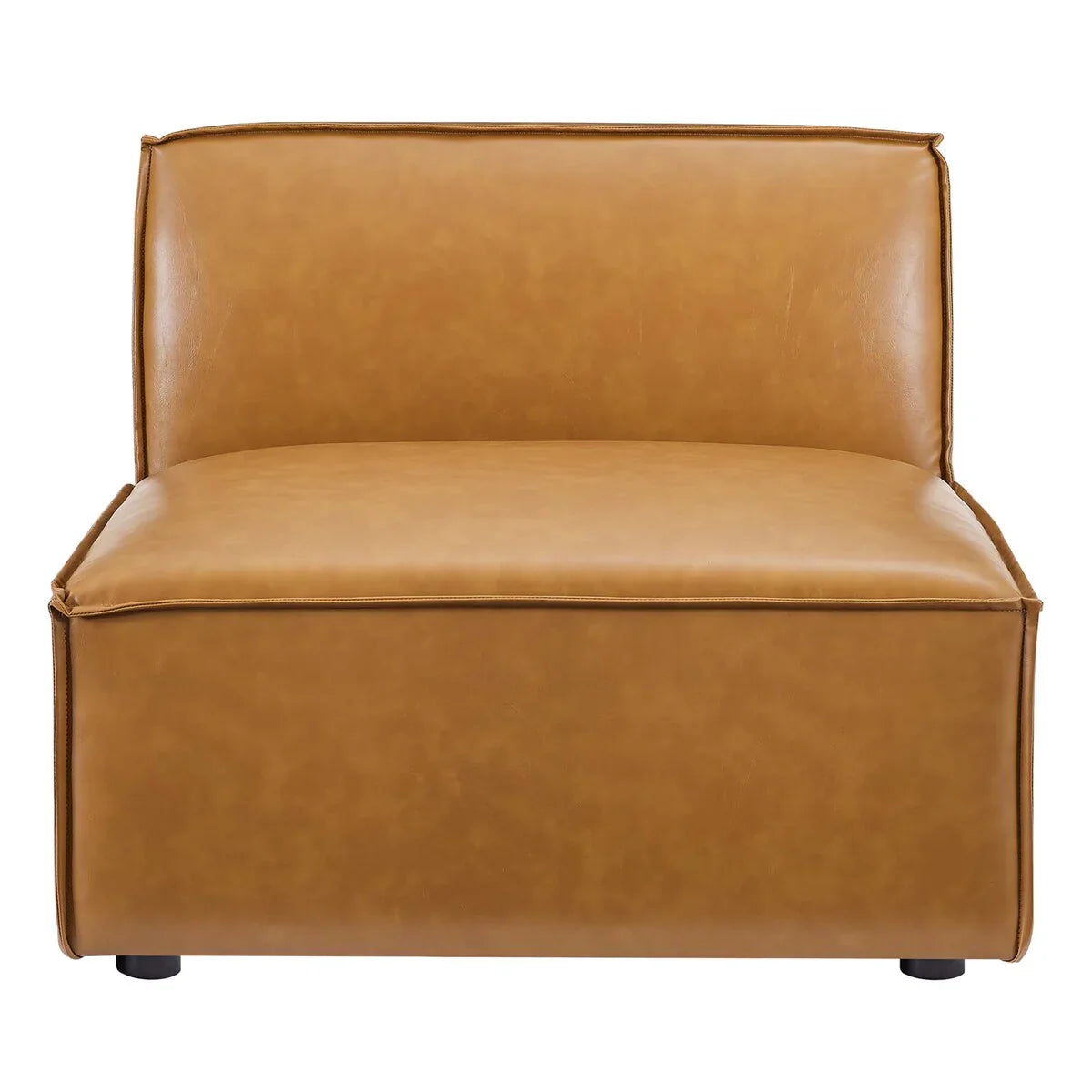 Homio Decor Vegan Leather Block Sofa