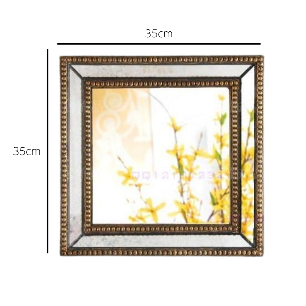 Fretwork Square Mirrored Wall Decor - Homio Decor