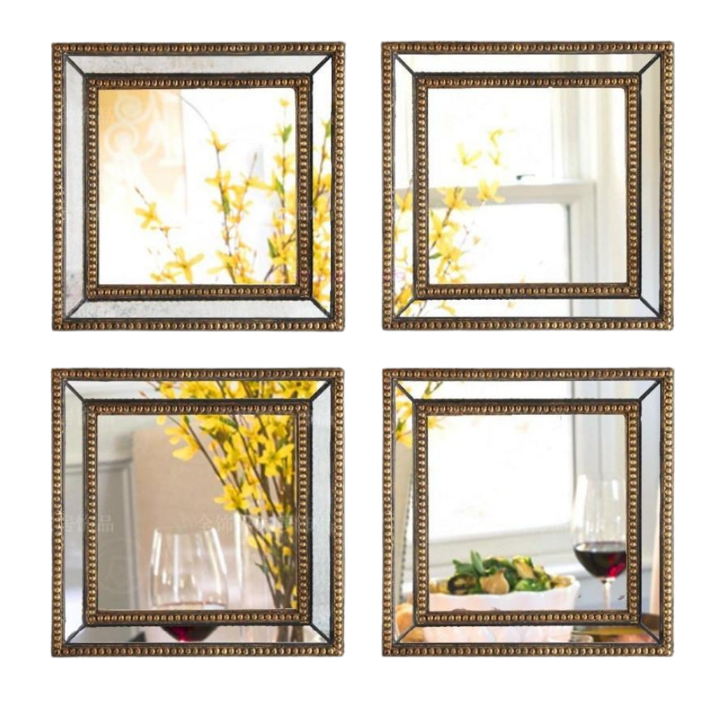 Fretwork Square Mirrored Wall Decor - Homio Decor