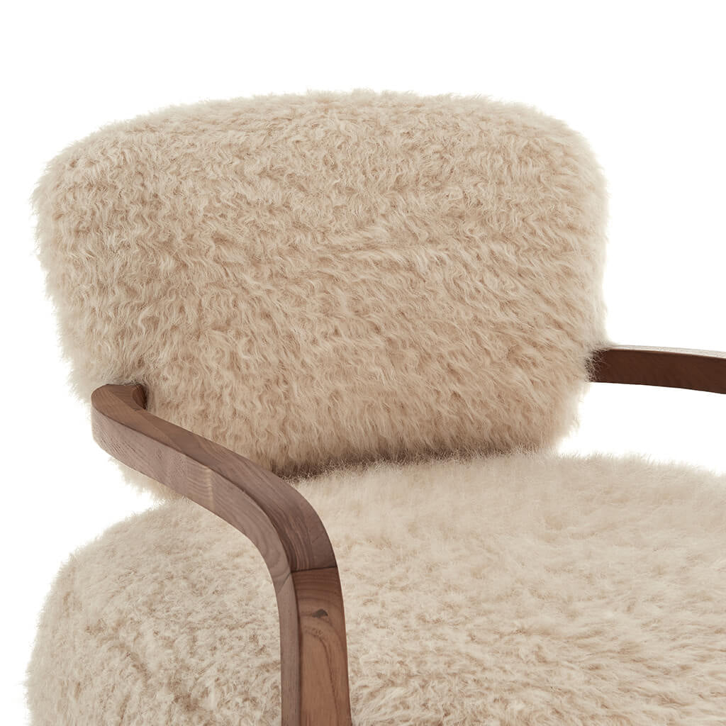 Homio Decor Yeti Sheepskin Armchair and Ottoman