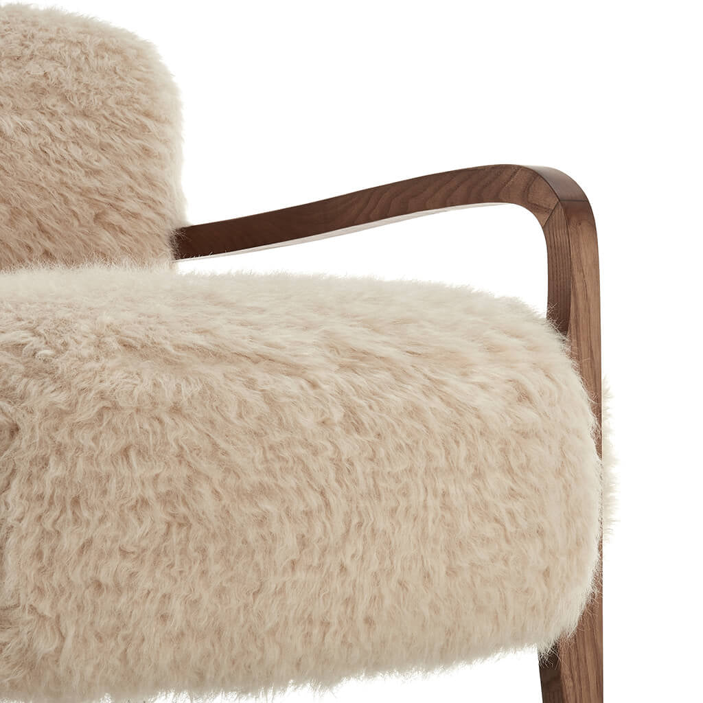 Homio Decor Yeti Sheepskin Armchair and Ottoman