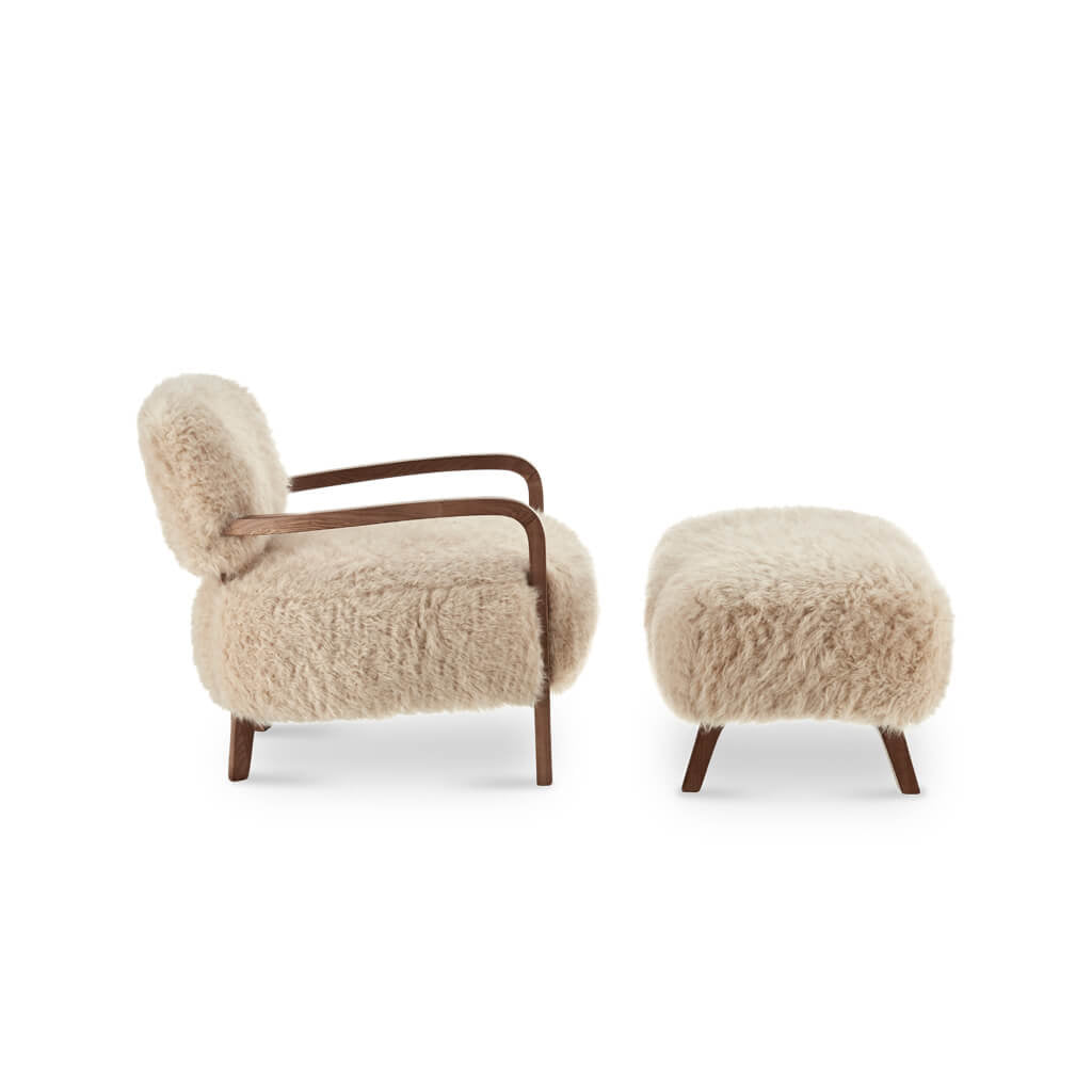 Homio Decor Yeti Sheepskin Armchair and Ottoman