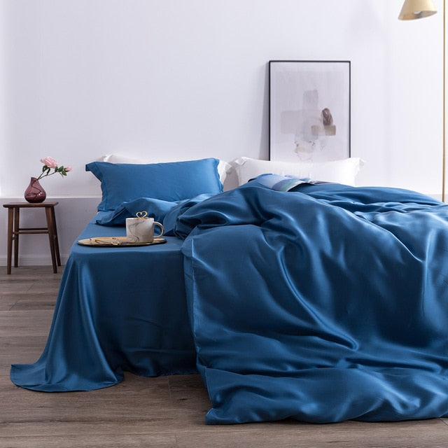 Homio Decor Bedroom Blue / Queen Mulberry Bedding Set