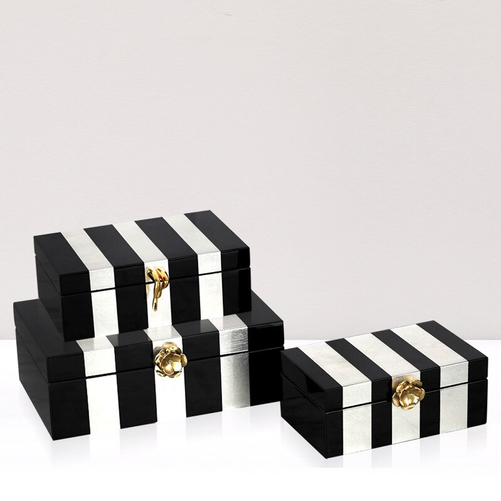 Homio Decor Decorative Accessories Black and White Jewelry Box