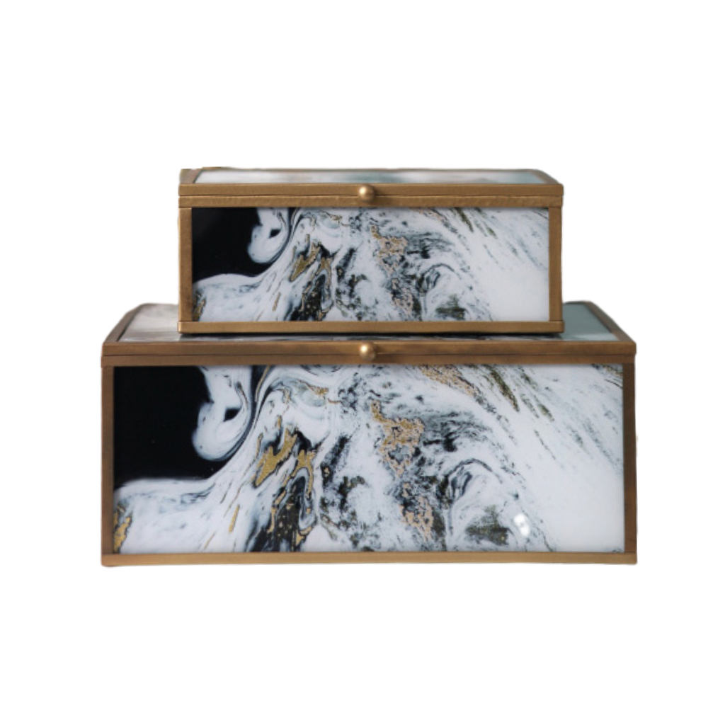Homio Decor Decorative Accessories Modern Agate Jewelry Box
